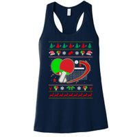 Table Tennis Ugly Christmas Women's Racerback Tank