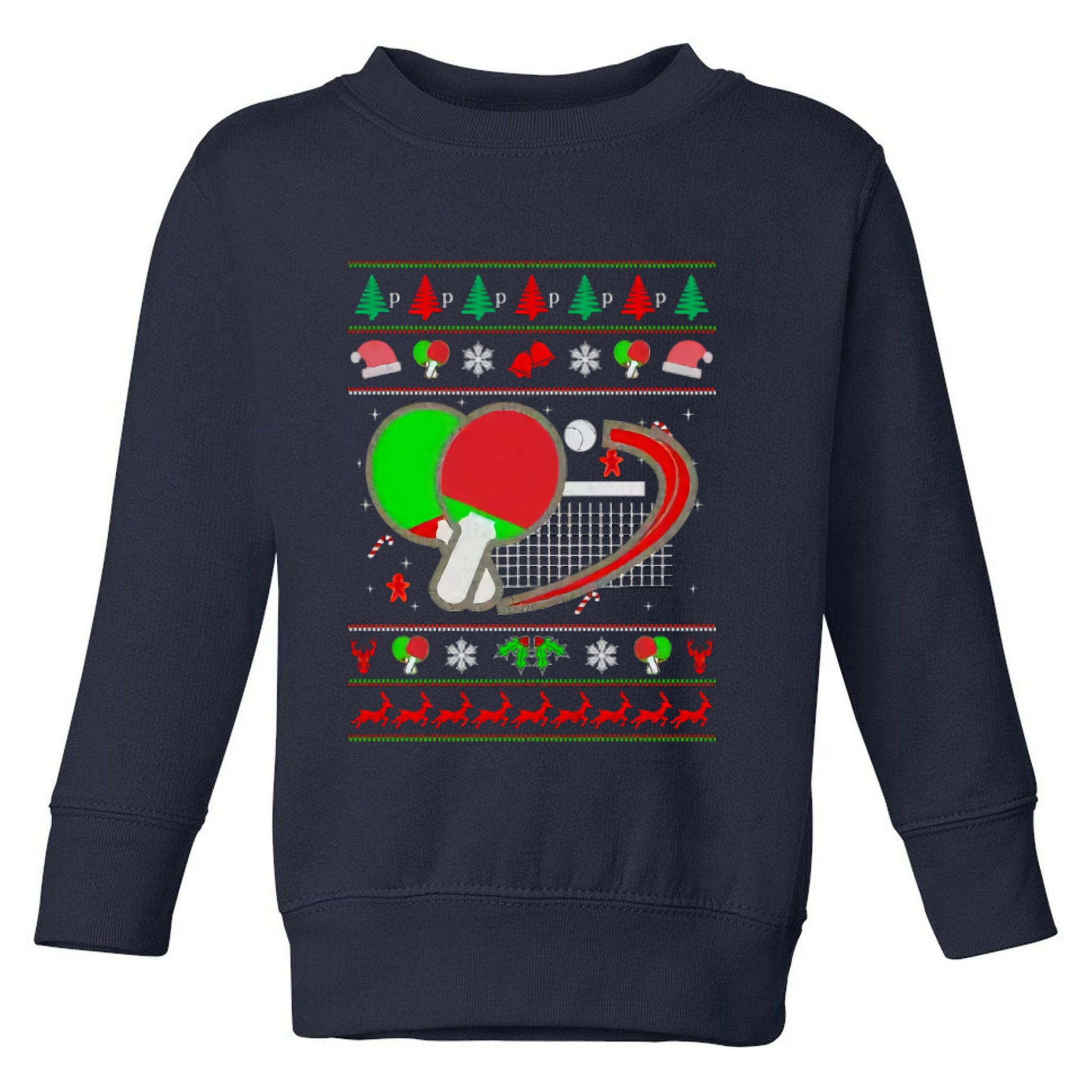 Table Tennis Ugly Christmas Toddler Sweatshirt
