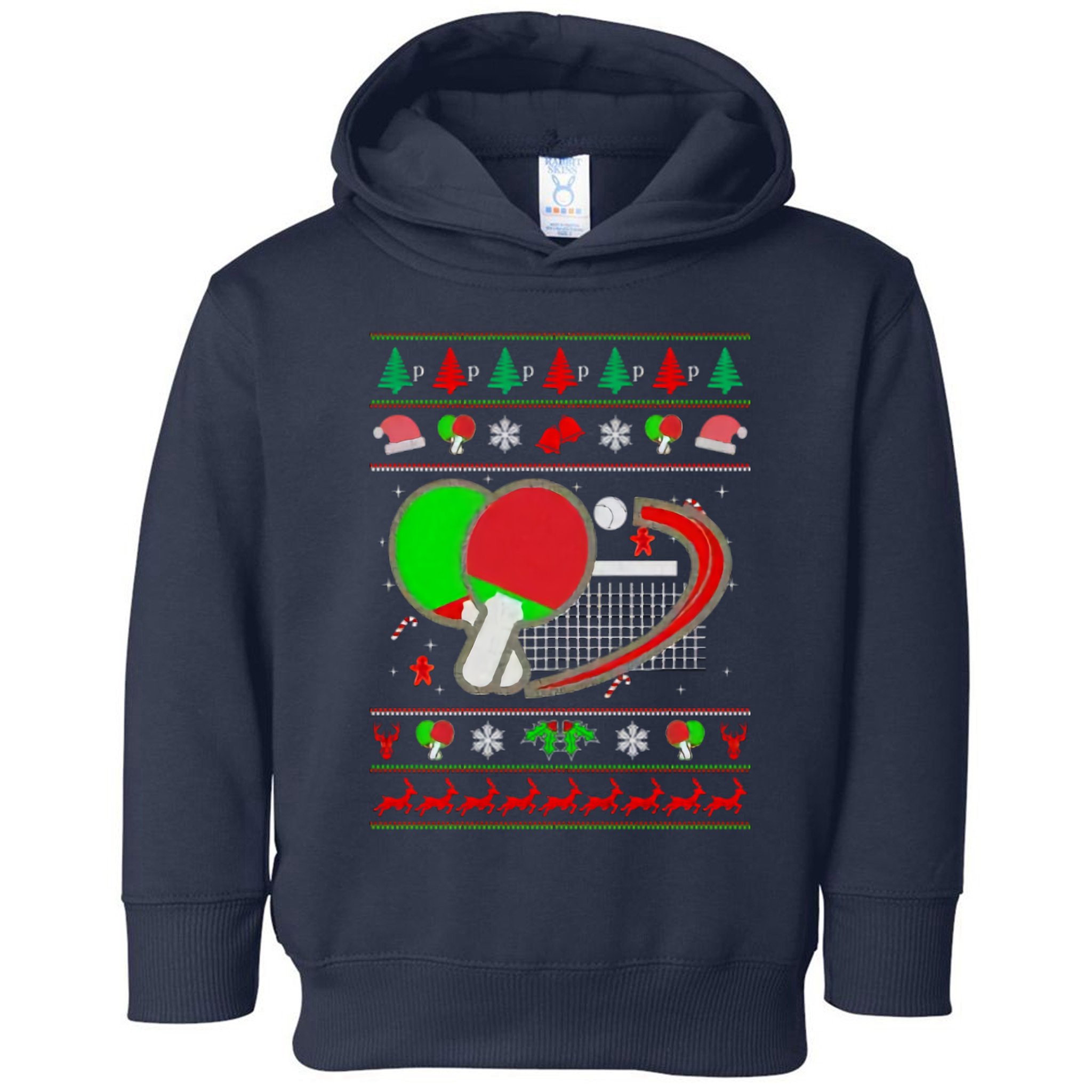 Table Tennis Ugly Christmas Toddler Hoodie