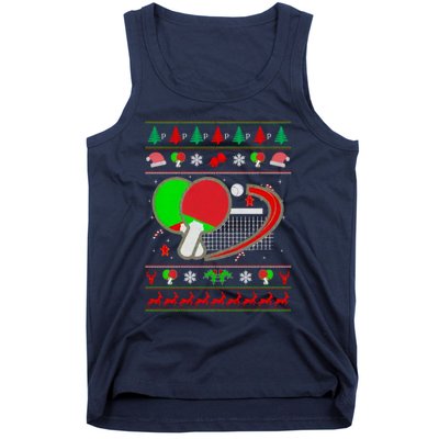 Table Tennis Ugly Christmas Tank Top