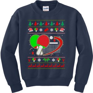 Table Tennis Ugly Christmas Kids Sweatshirt