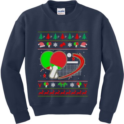 Table Tennis Ugly Christmas Kids Sweatshirt