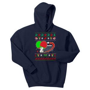 Table Tennis Ugly Christmas Kids Hoodie