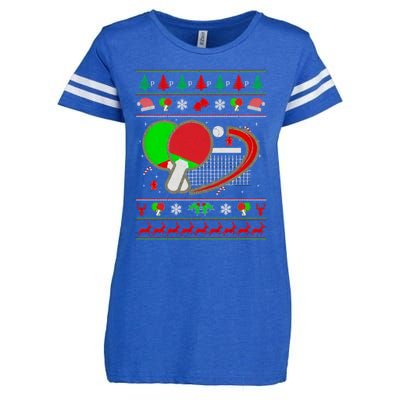 Table Tennis Ugly Christmas Enza Ladies Jersey Football T-Shirt