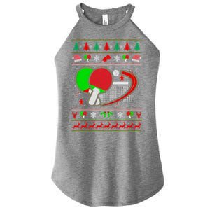 Table Tennis Ugly Christmas Women's Perfect Tri Rocker Tank