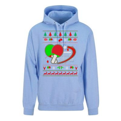 Table Tennis Ugly Christmas Unisex Surf Hoodie