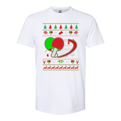 Table Tennis Ugly Christmas Softstyle® CVC T-Shirt