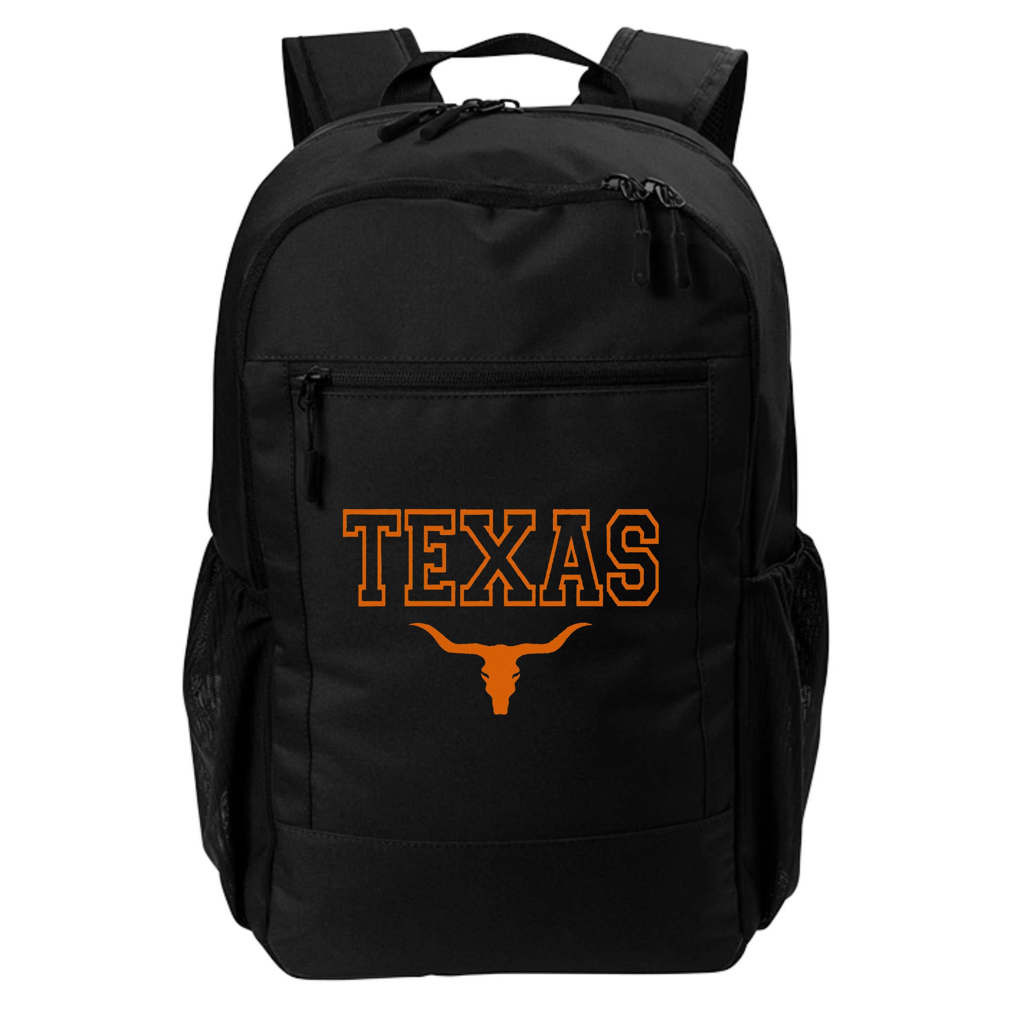 Texas TX USA Bull America Font Backpack