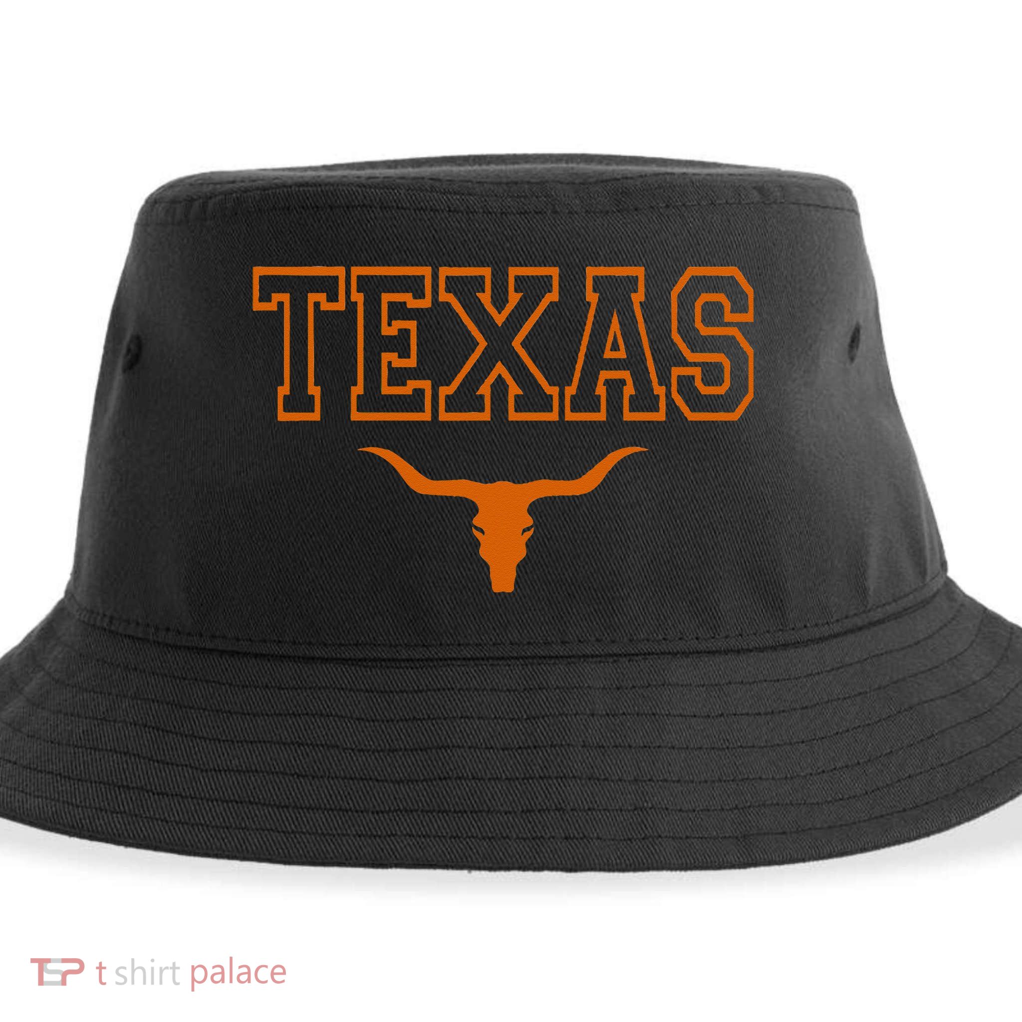 Texas TX USA Bull America Font Sustainable Bucket Hat
