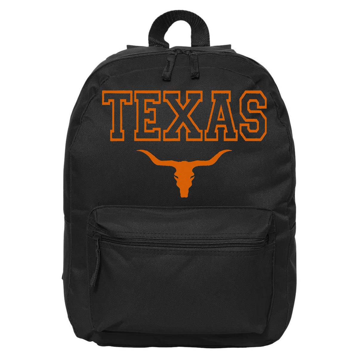 Texas TX USA Bull America Font 16 in Basic Backpack
