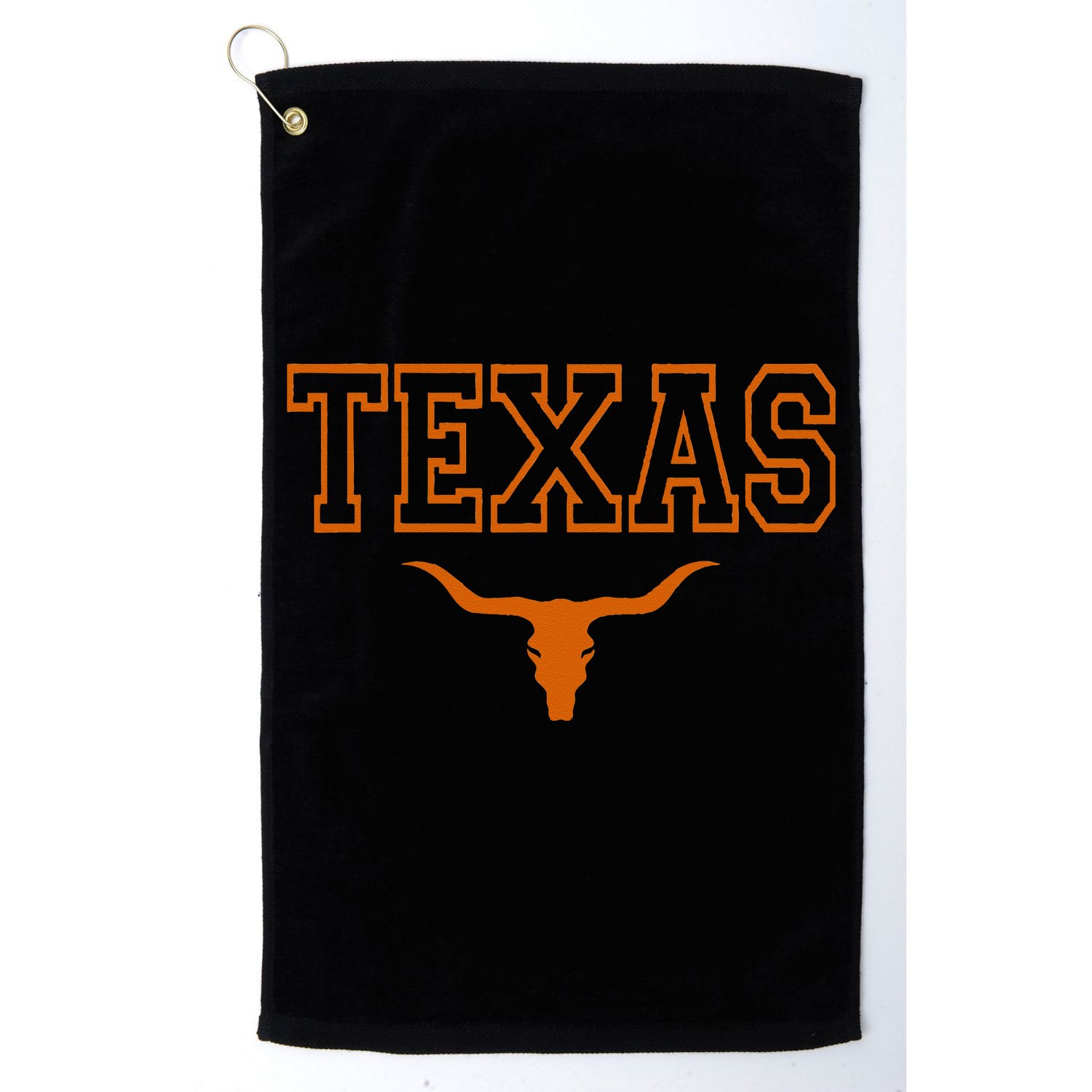 Texas TX USA Bull America Font Golf Towel