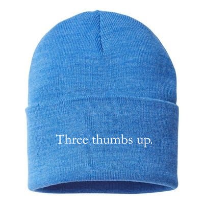 Three Thumbs Up Truthful Statet Gift Sustainable Knit Beanie