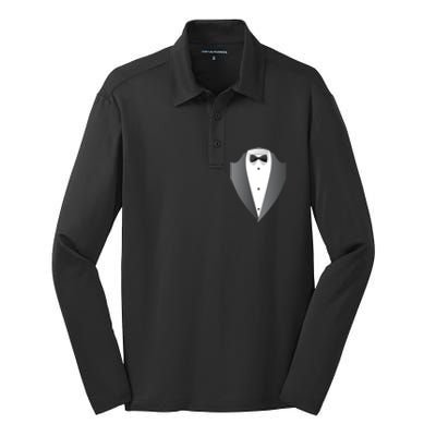 Tuxedo Silk Touch Performance Long Sleeve Polo