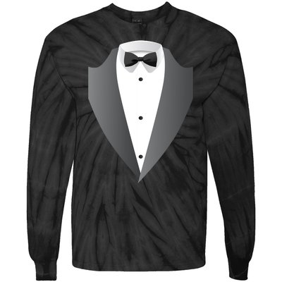 Tuxedo Tie-Dye Long Sleeve Shirt