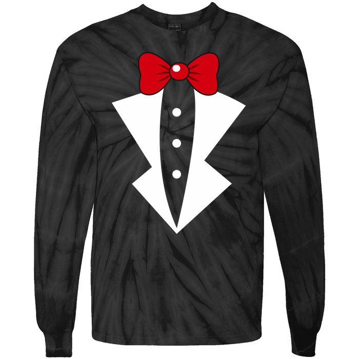 Tuxedo Tie-Dye Long Sleeve Shirt