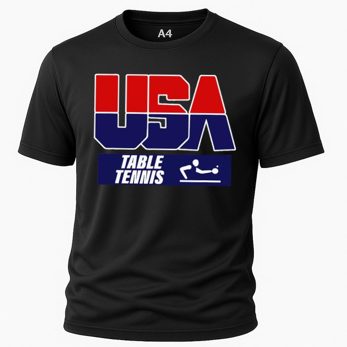 Table Tennis Usa Team Cooling Performance Crew T-Shirt