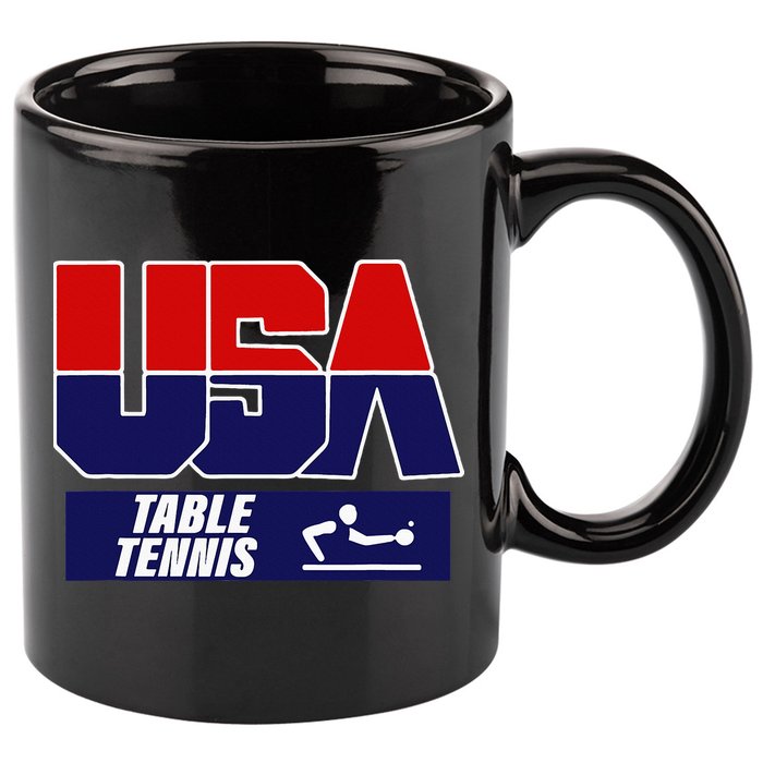 Table Tennis Usa Team 11oz C Handle Ceramic Mug