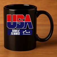 Table Tennis Usa Team 11oz C Handle Ceramic Mug