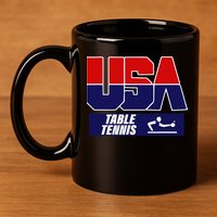 Table Tennis Usa Team 11oz C Handle Ceramic Mug