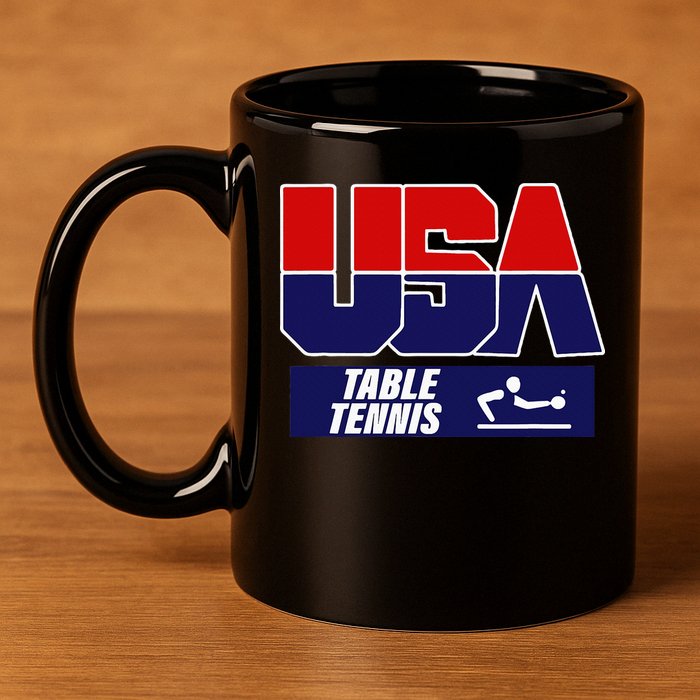 Table Tennis Usa Team 11oz C Handle Ceramic Mug