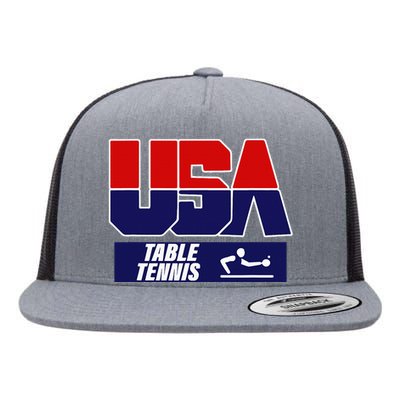 Table Tennis Usa Team Flat Bill Trucker Hat