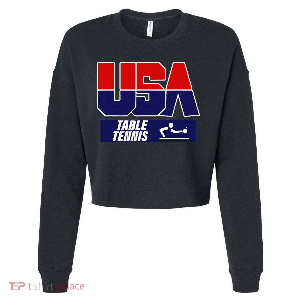 Table Tennis Usa Team Cropped Pullover Crew