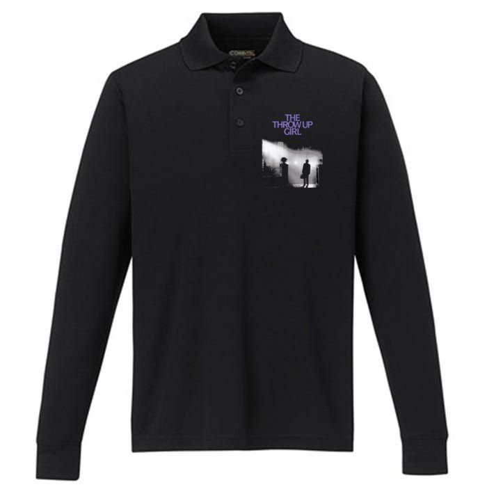 The Throw Up Girl Performance Long Sleeve Polo