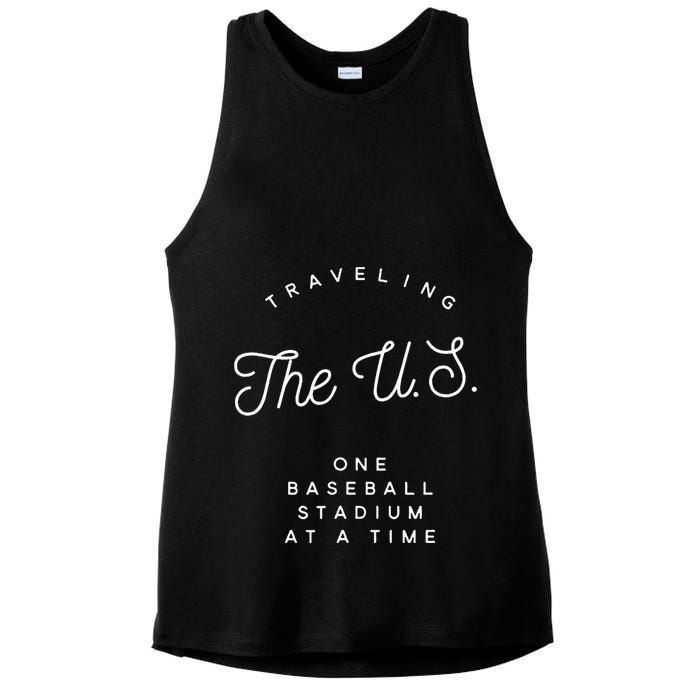 Traveling The U.S. One Baseball Stadium At A Time Ladies PosiCharge Tri-Blend Wicking Tank