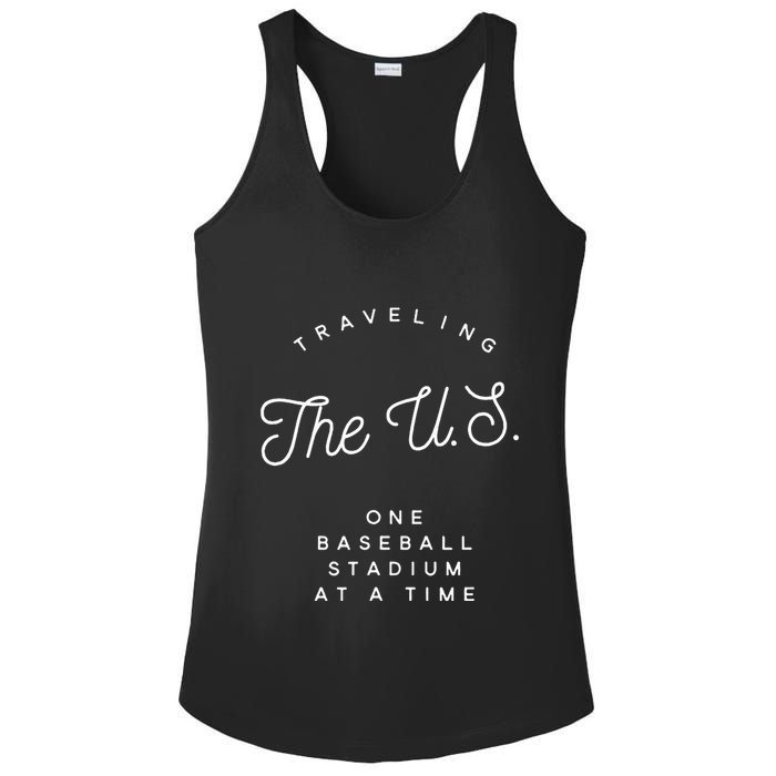 Traveling The U.S. One Baseball Stadium At A Time Ladies PosiCharge Competitor Racerback Tank