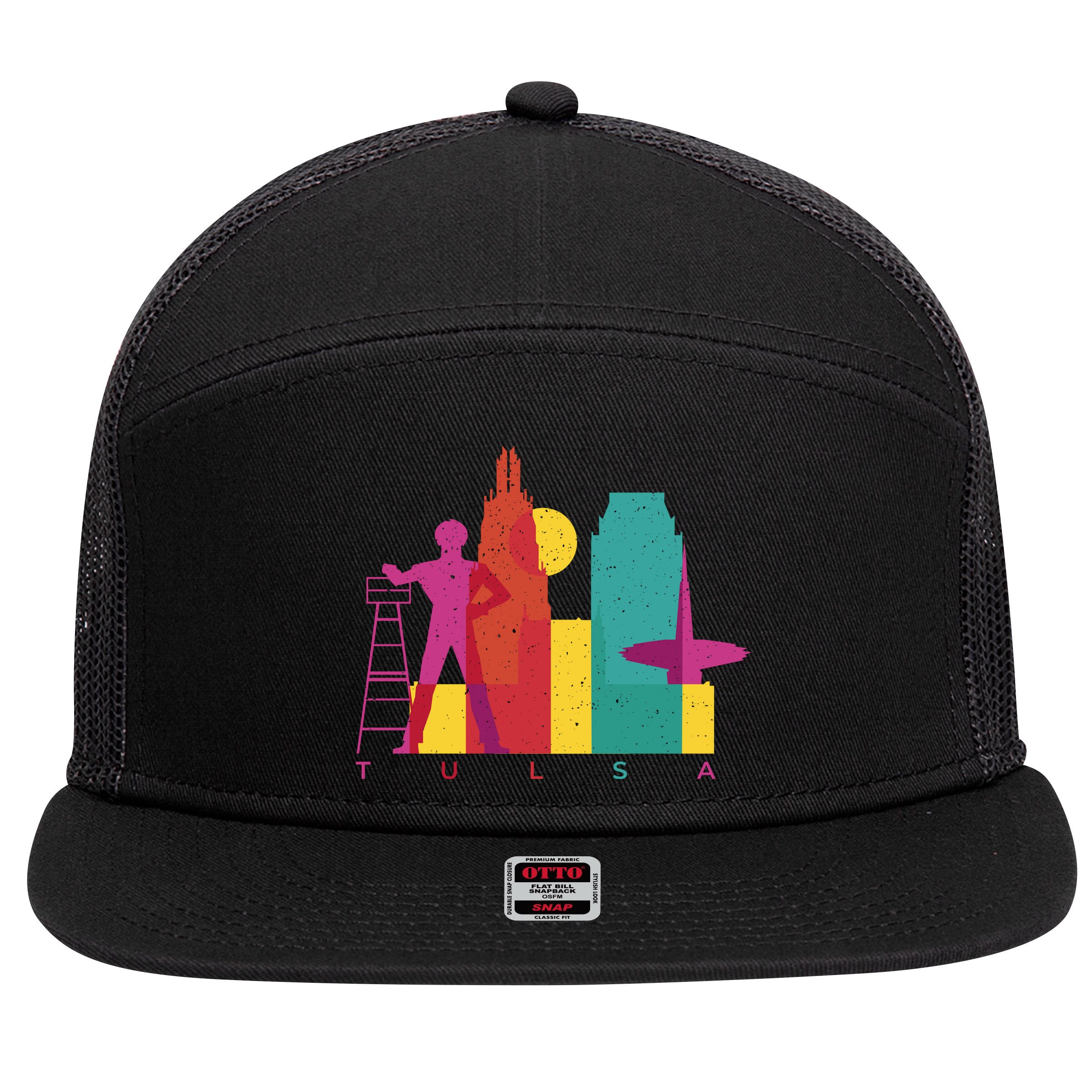 Tulsa 7 Panel Mesh Trucker Snapback Hat