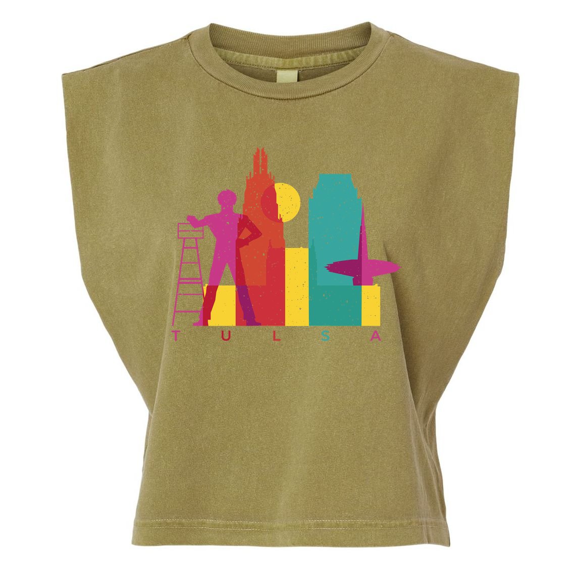 Tulsa Garment-Dyed Women's Muscle Tee