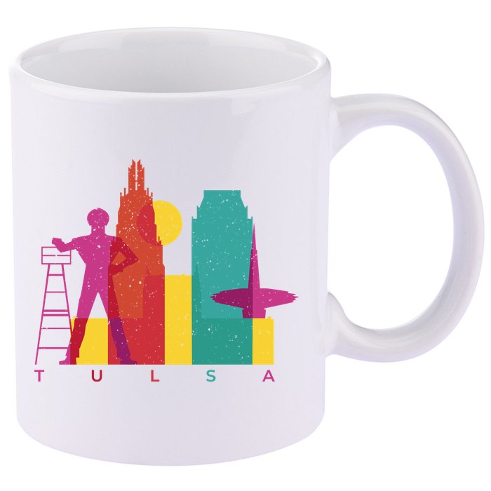 Tulsa 11oz C Handle Ceramic Mug