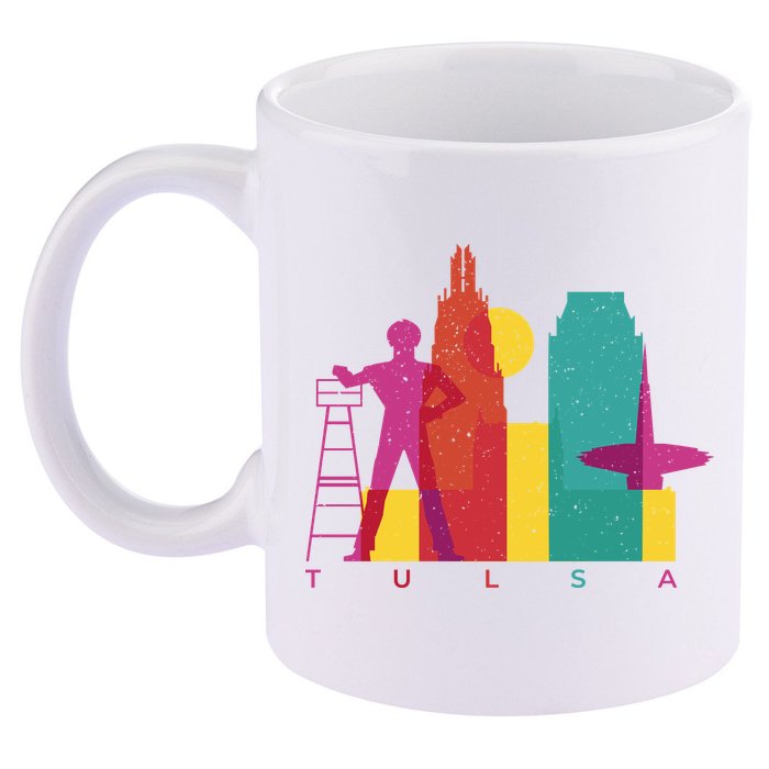 Tulsa 11oz C Handle Ceramic Mug