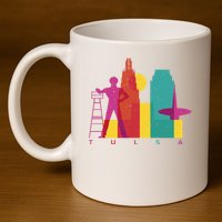 Tulsa 11oz C Handle Ceramic Mug
