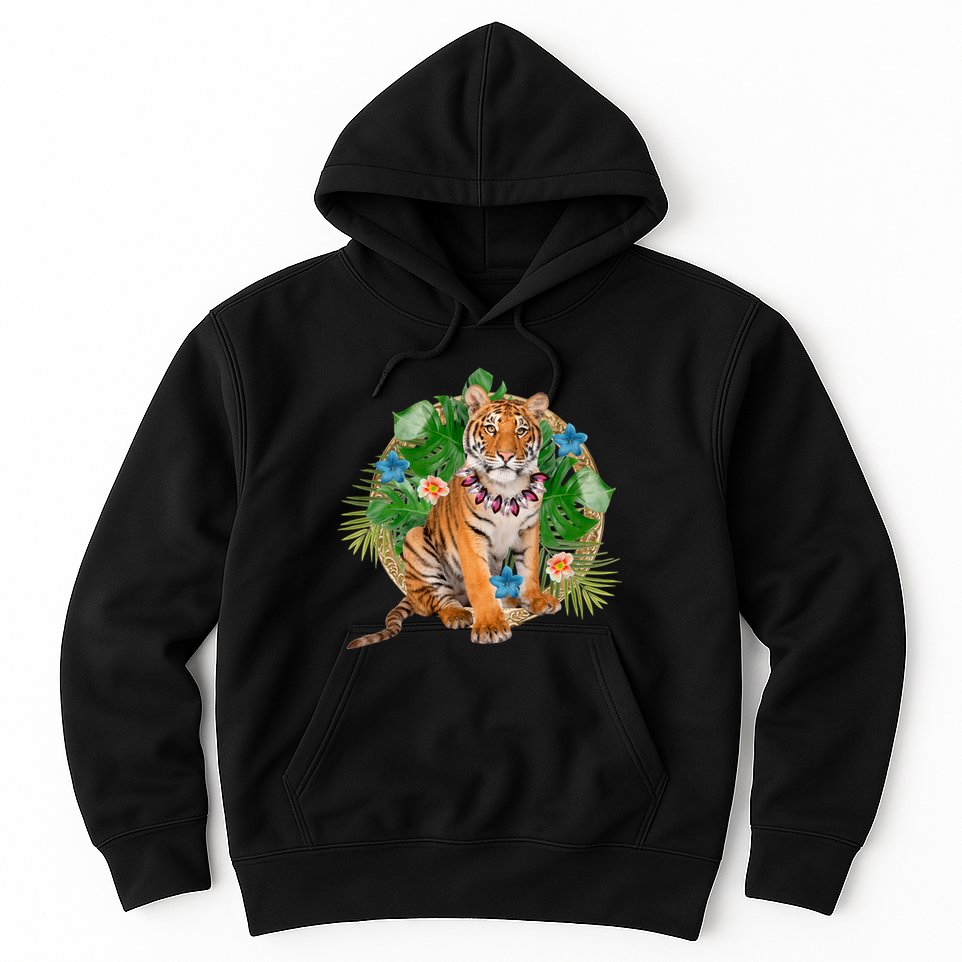 Tropical Tiger Vacation Hoodie