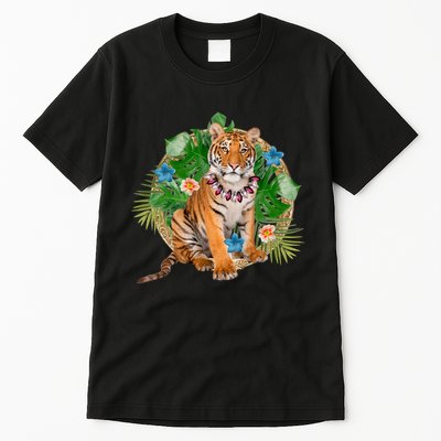 Tropical Tiger Vacation Tall T-Shirt