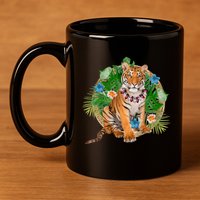 Tropical Tiger Vacation 11oz C Handle Ceramic Mug