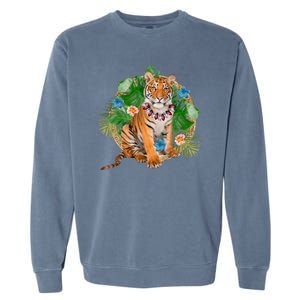 Tropical Tiger Vacation Garment-Dyed Sweatshirt