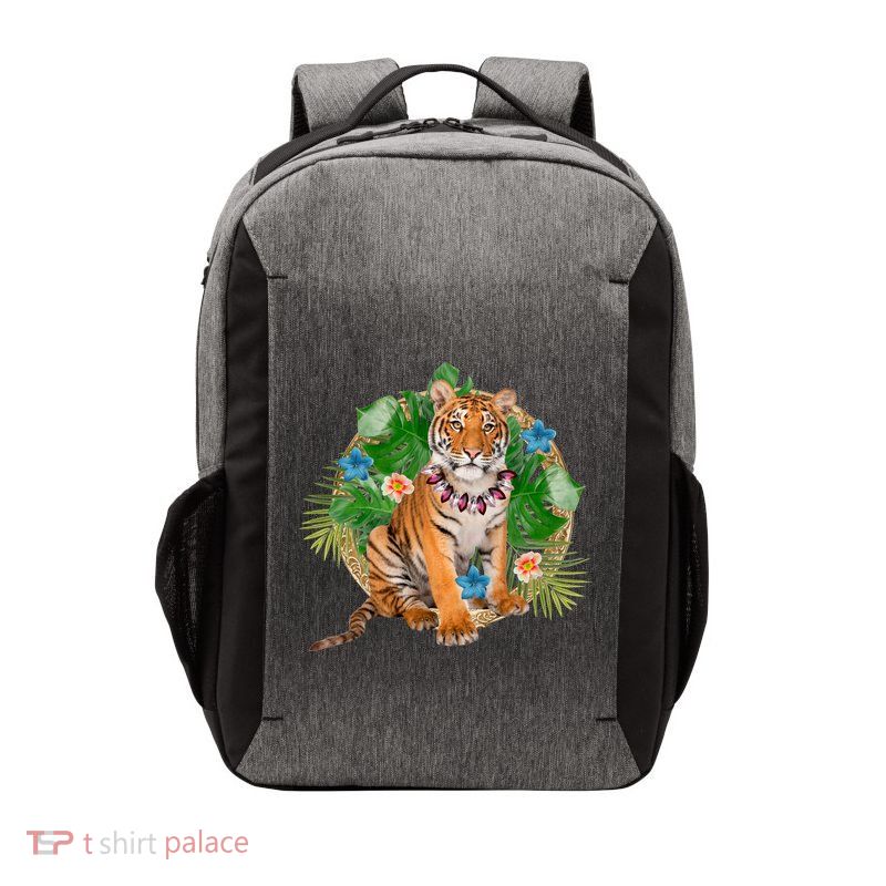 Tropical Tiger Vacation Vector Backpack