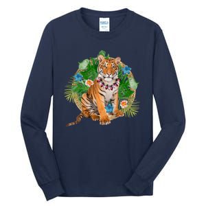 Tropical Tiger Vacation Tall Long Sleeve T-Shirt