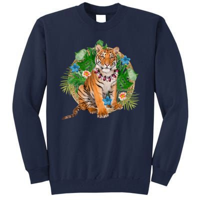 Tropical Tiger Vacation Tall Sweatshirt