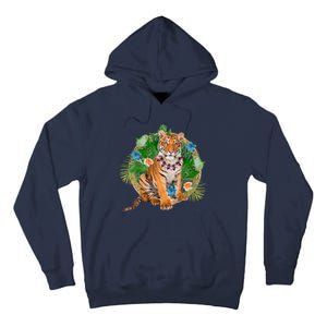 Tropical Tiger Vacation Tall Hoodie