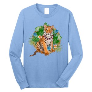 Tropical Tiger Vacation Long Sleeve Shirt