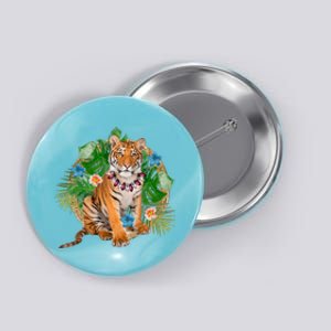 Tropical Tiger Vacation Button