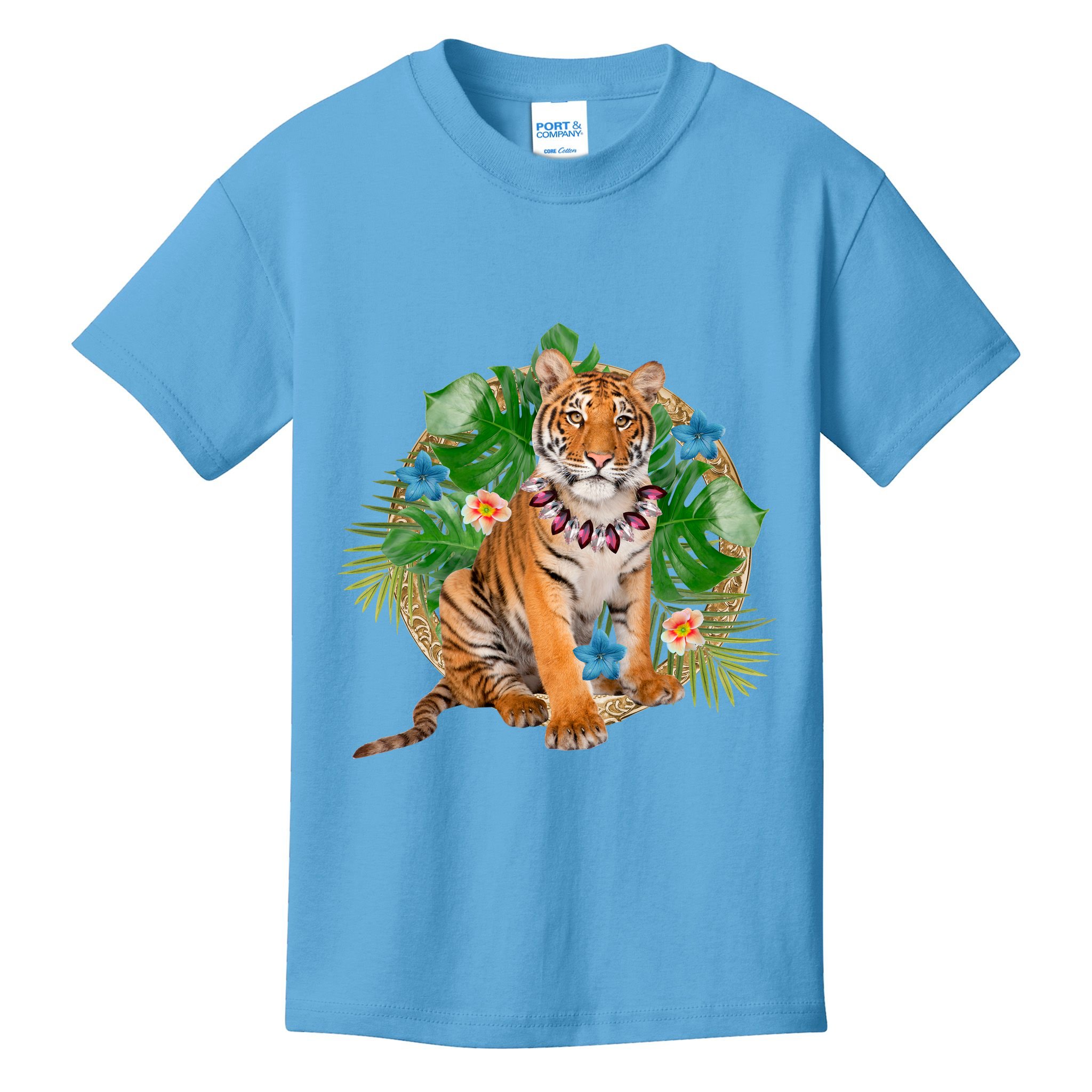 Tropical Tiger Vacation Kids T-Shirt