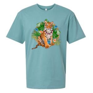 Tropical Tiger Vacation Sueded Cloud Jersey T-Shirt