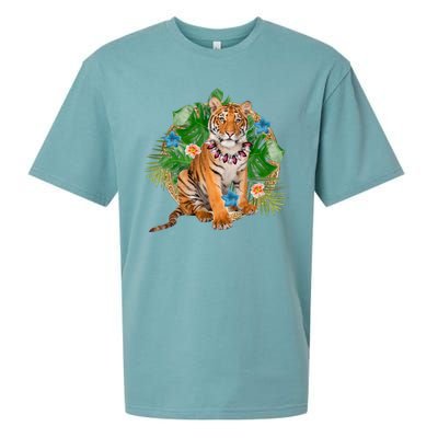 Tropical Tiger Vacation Sueded Cloud Jersey T-Shirt