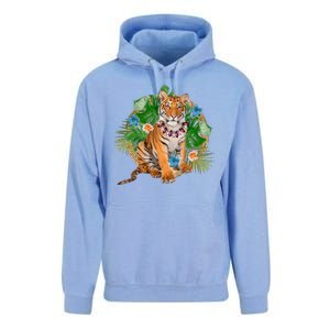 Tropical Tiger Vacation Unisex Surf Hoodie