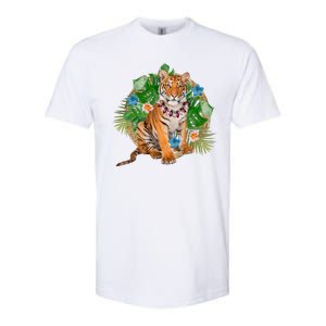 Tropical Tiger Vacation Softstyle CVC T-Shirt