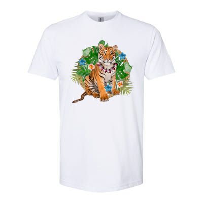 Tropical Tiger Vacation Softstyle® CVC T-Shirt